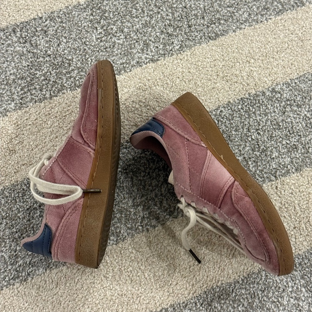 Kids' Pink Suede Zara Sneakers